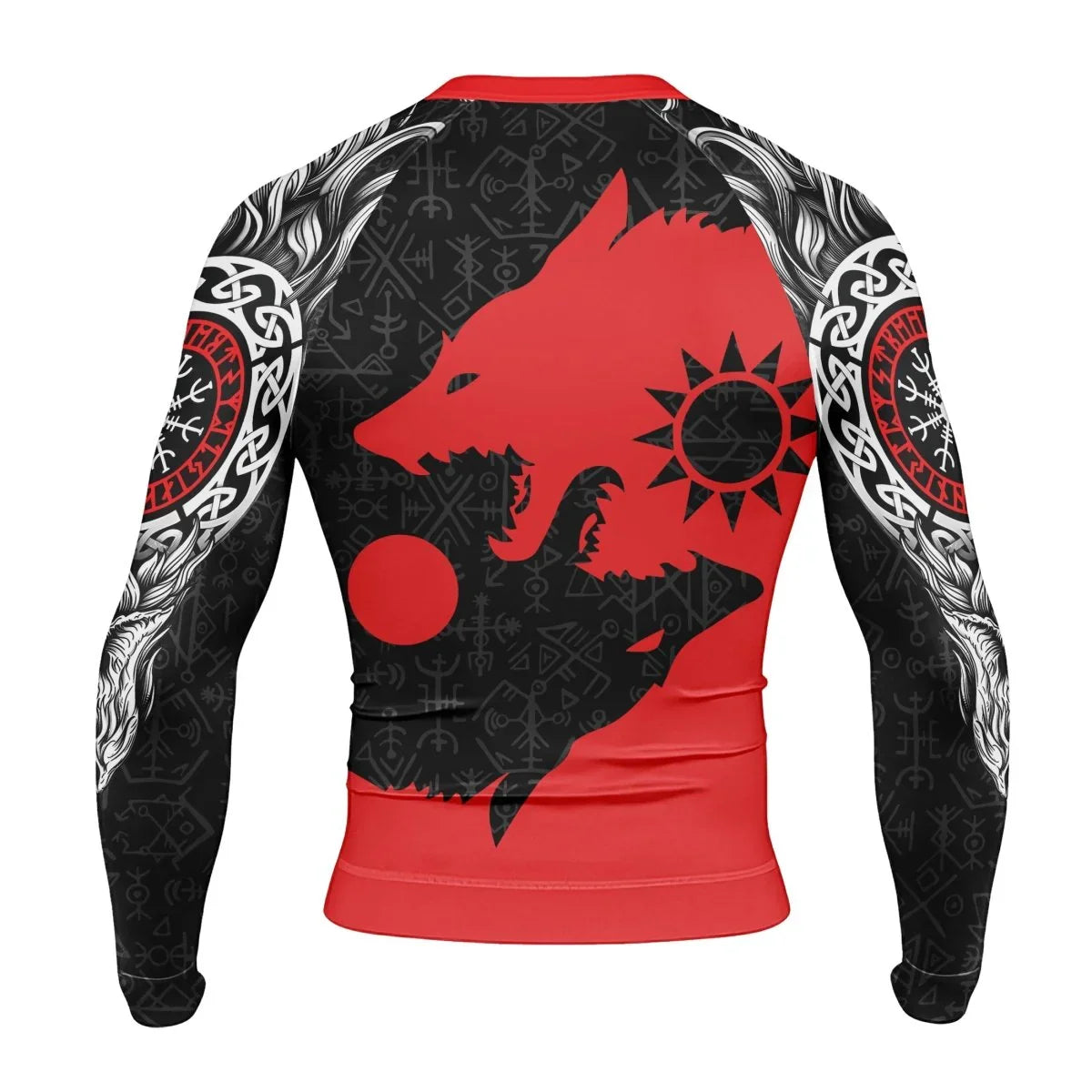 Sköll and Hati Men's Long Sleeve Rash Guard - BattleFitGear