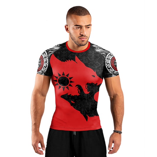 Sköll and Hati Men's Short Sleeve Rash Guard