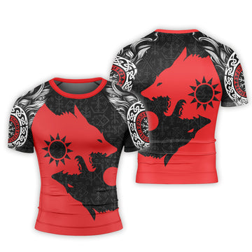 Sköll and Hati Men's Short Sleeve Rash Guard