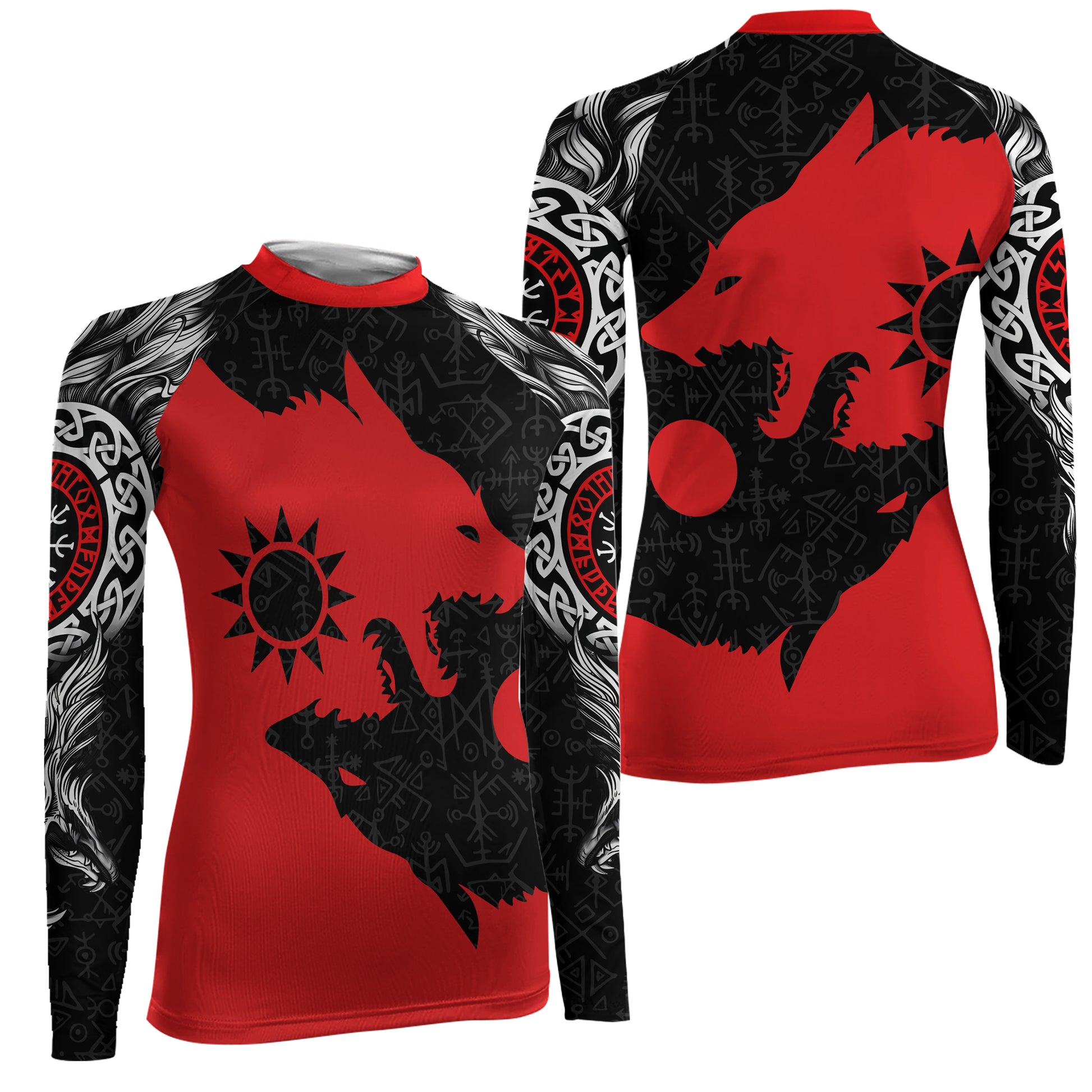 Sköll and Hati Women's Long Sleeve Rash Guard