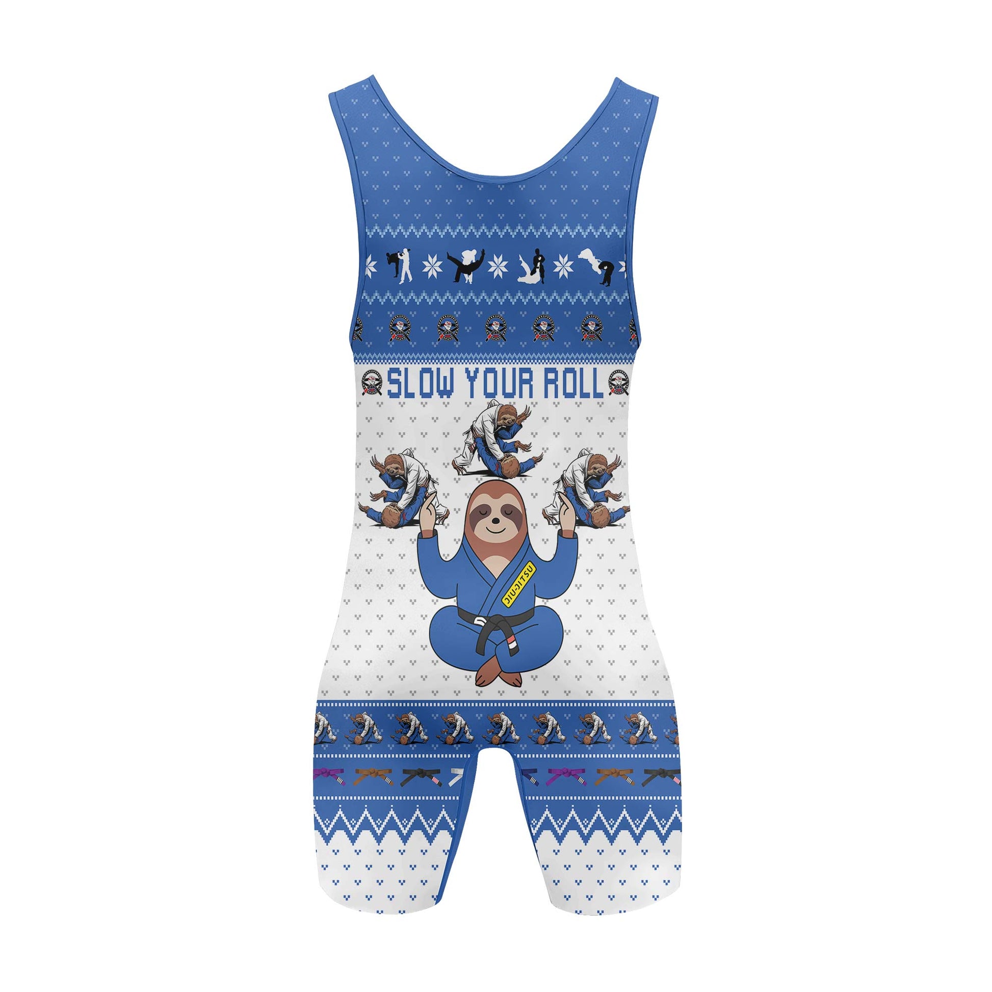 Sloth Jiu Jitsu Xmas Wrestling Singlets