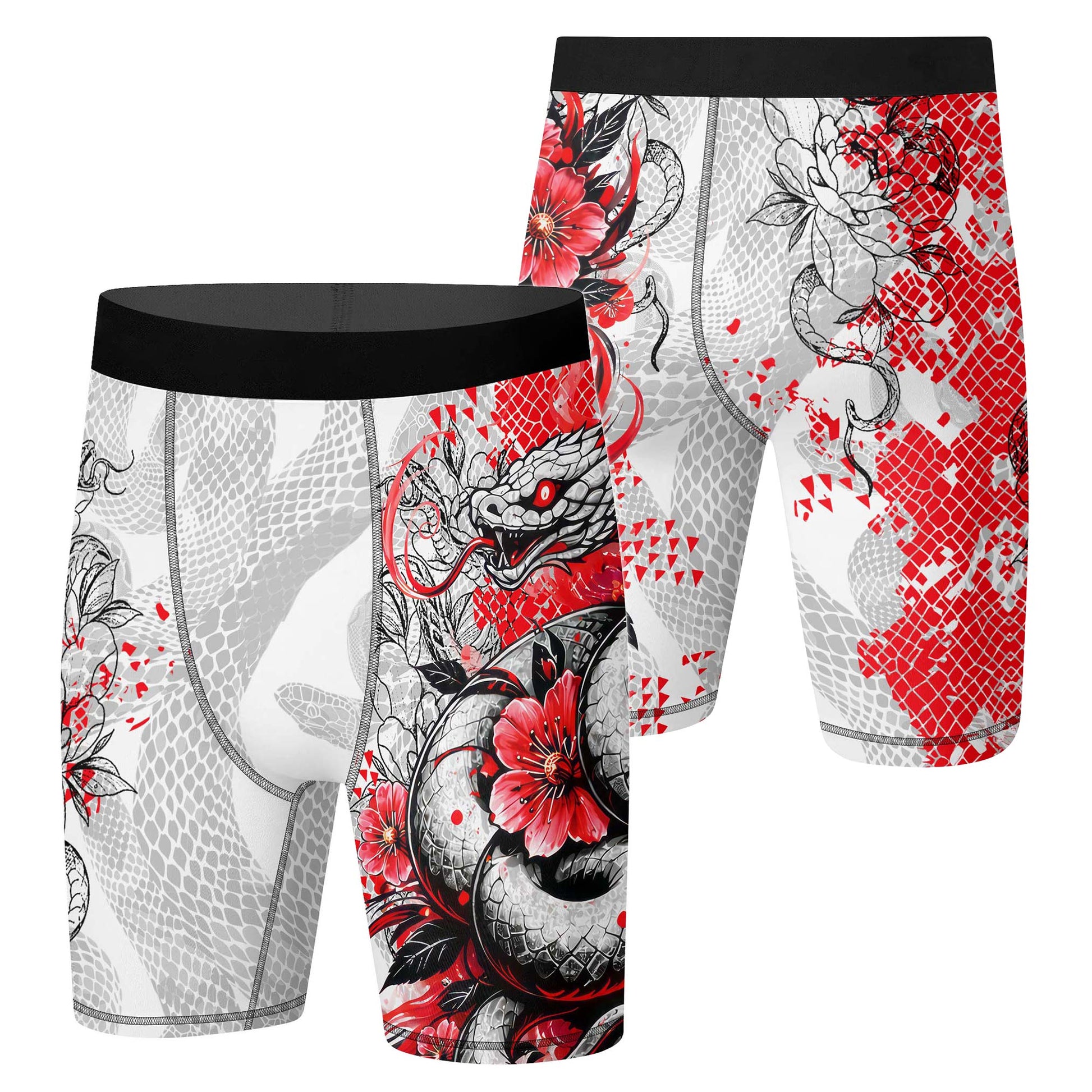 Snake Blossom Compression Shorts