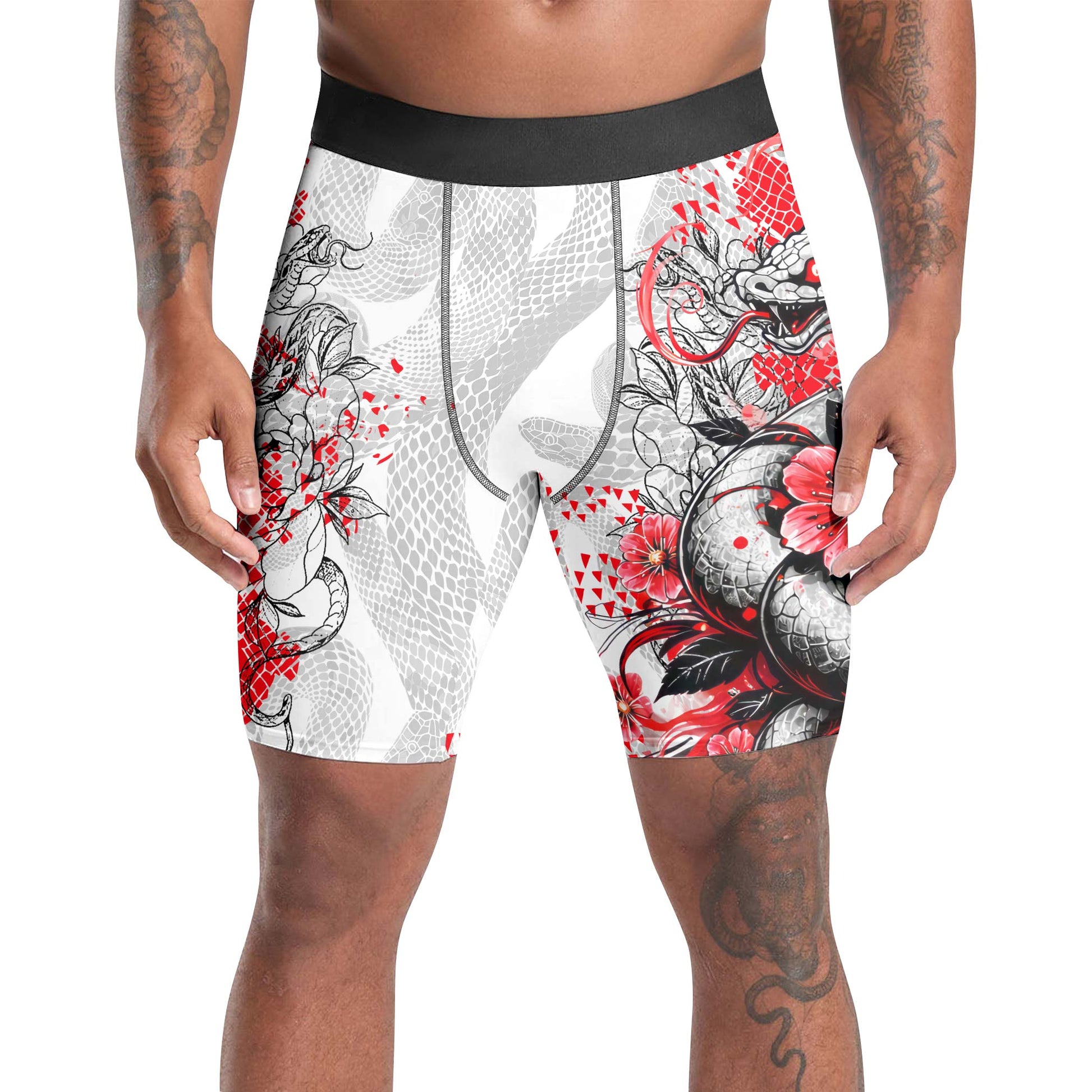 Snake Blossom Compression Shorts