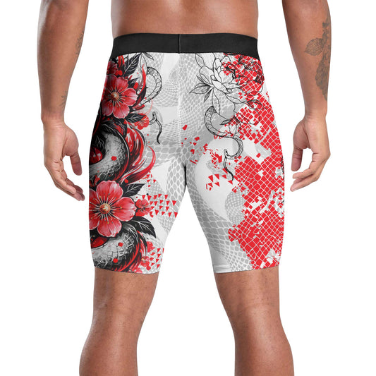 Snake Blossom Compression Shorts