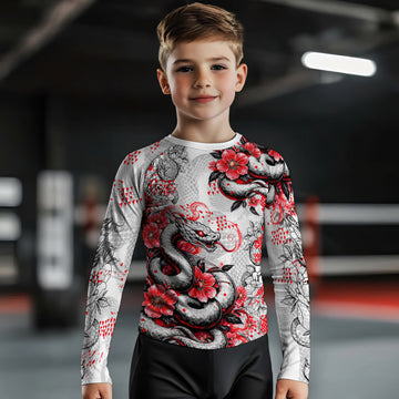 Snake Blossom Kids Rash Guard