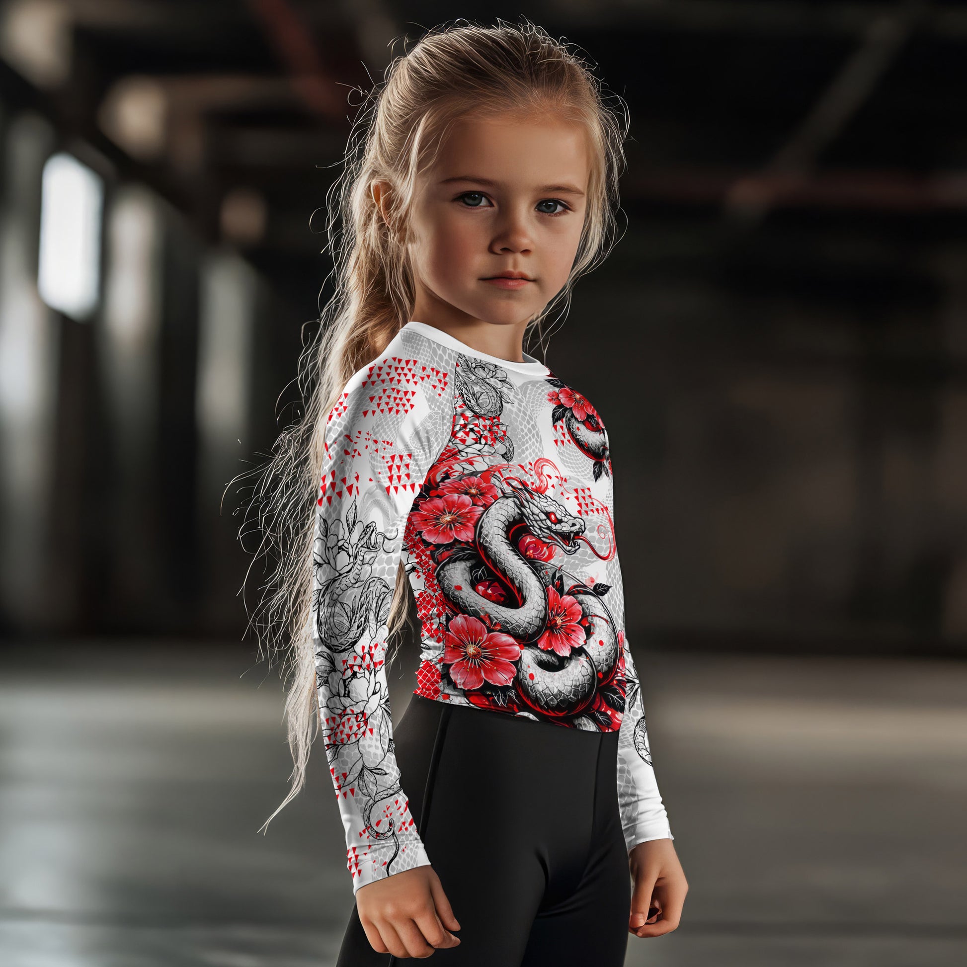 Snake Blossom Kids Rash Guard