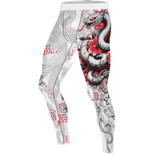 Snake Blossom Men's Compression Leggings