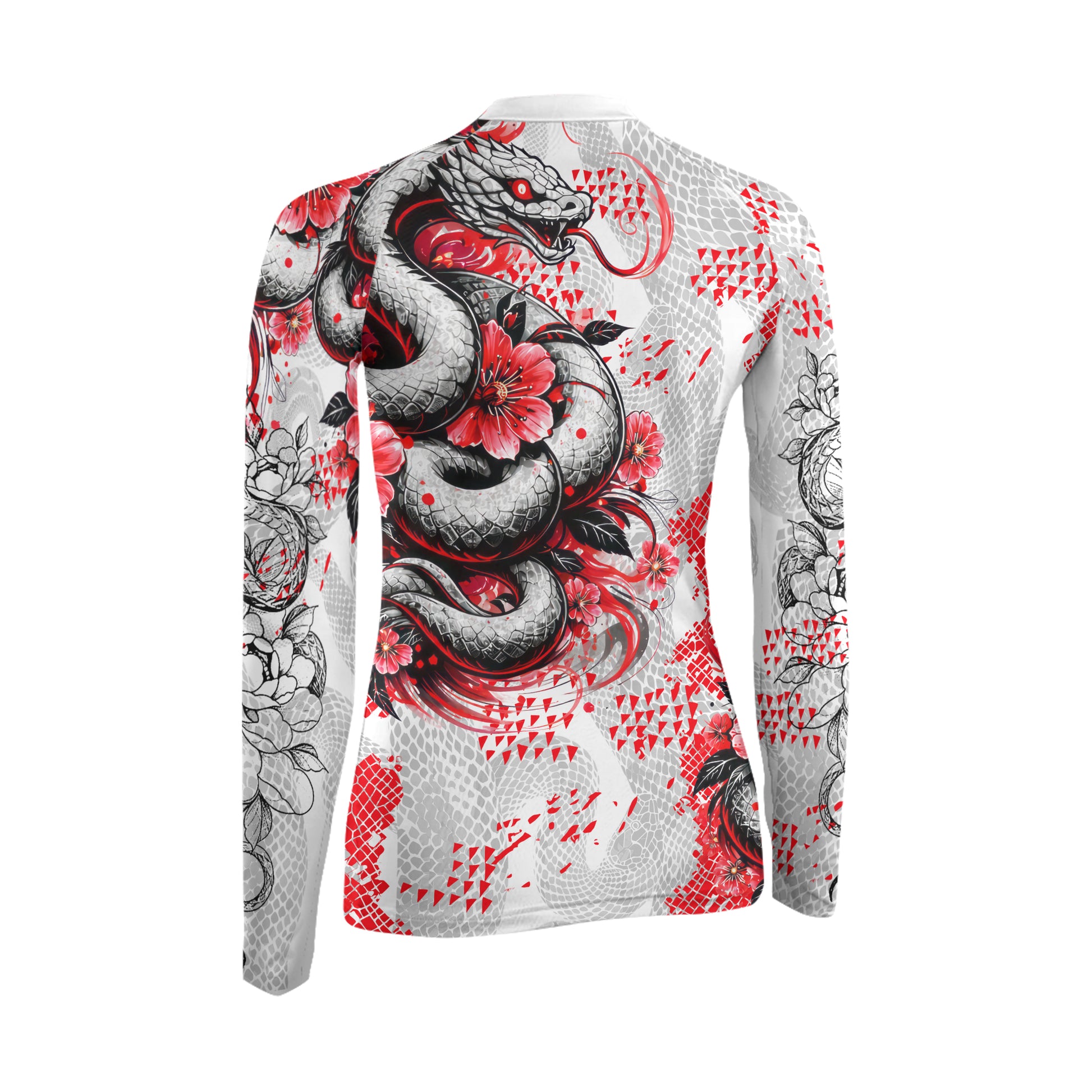 Snake Blossom Women's Long Sleeve Rash Guard