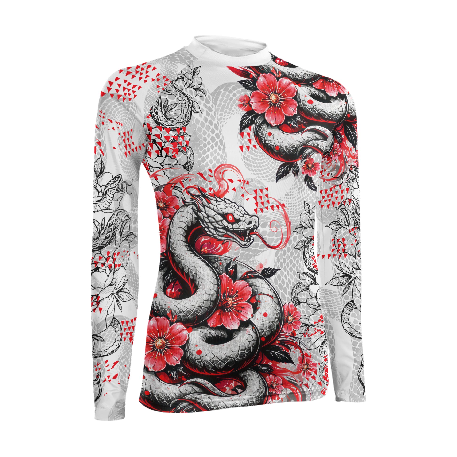 Snake Blossom Women's Long Sleeve Rash Guard