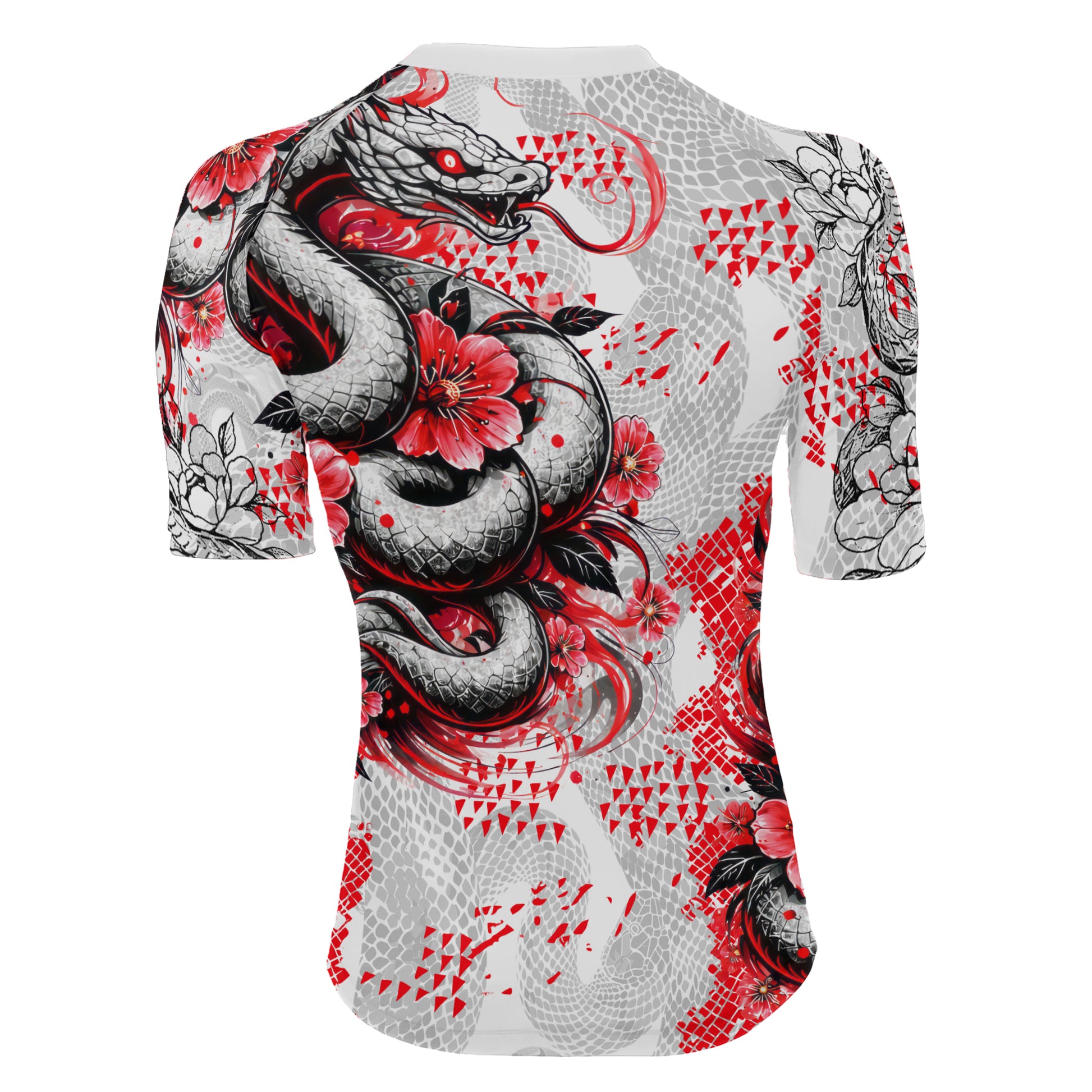Snake Blossom Women's Short Sleeve Rash Guard