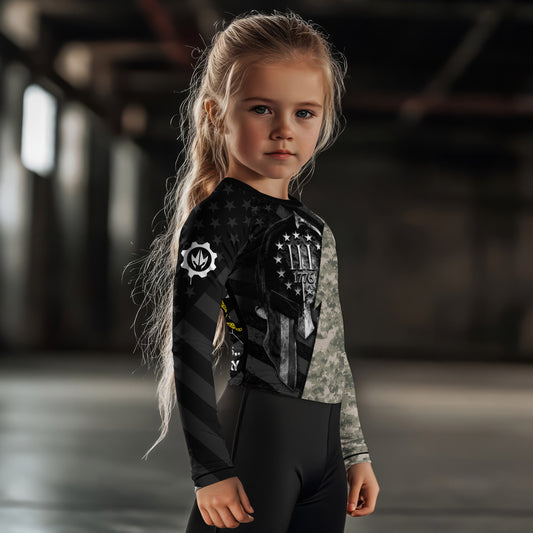 Spartan Army Kids Rash Guard