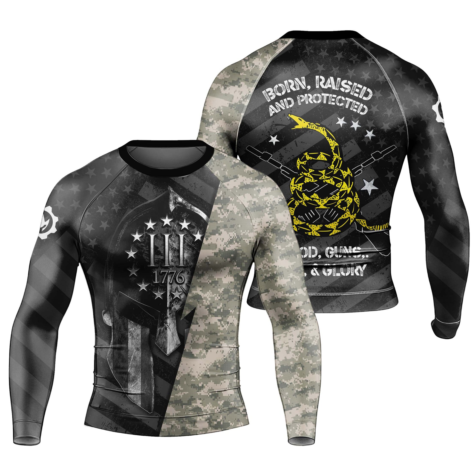 Spartan Army Men's Long Sleeve Rash Guard