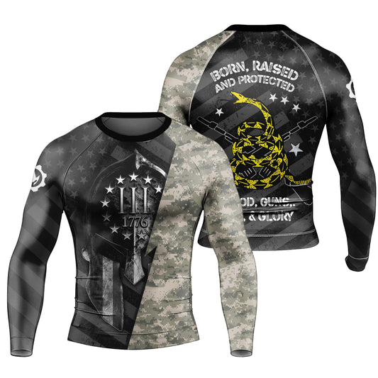 Spartan Army Men's Long Sleeve Rash Guard