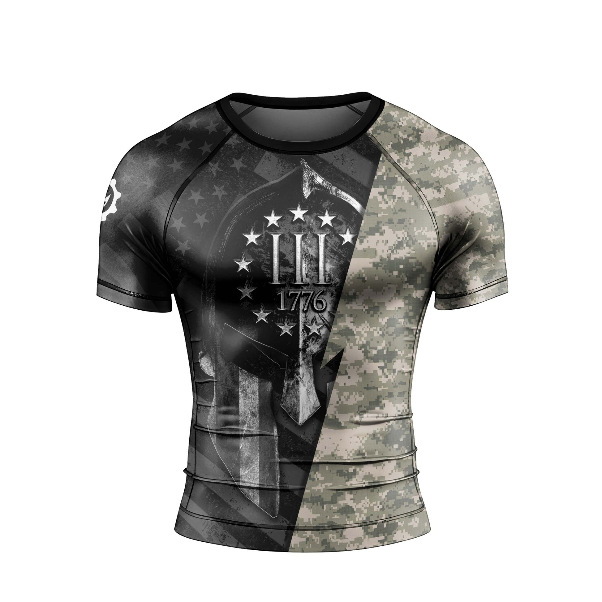 Spartan Army Men's Short Sleeve Rash Guard