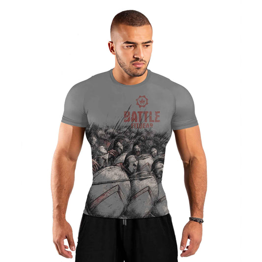 Spartan Brotherhood Men's Short Sleeve Rash Guard