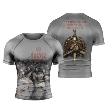Spartan Brotherhood Men's Short Sleeve Rash Guard