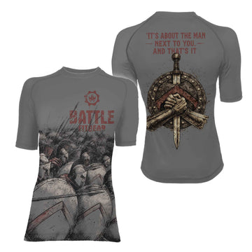 Spartan Brotherhood Women's Short Sleeve Rash Guard
