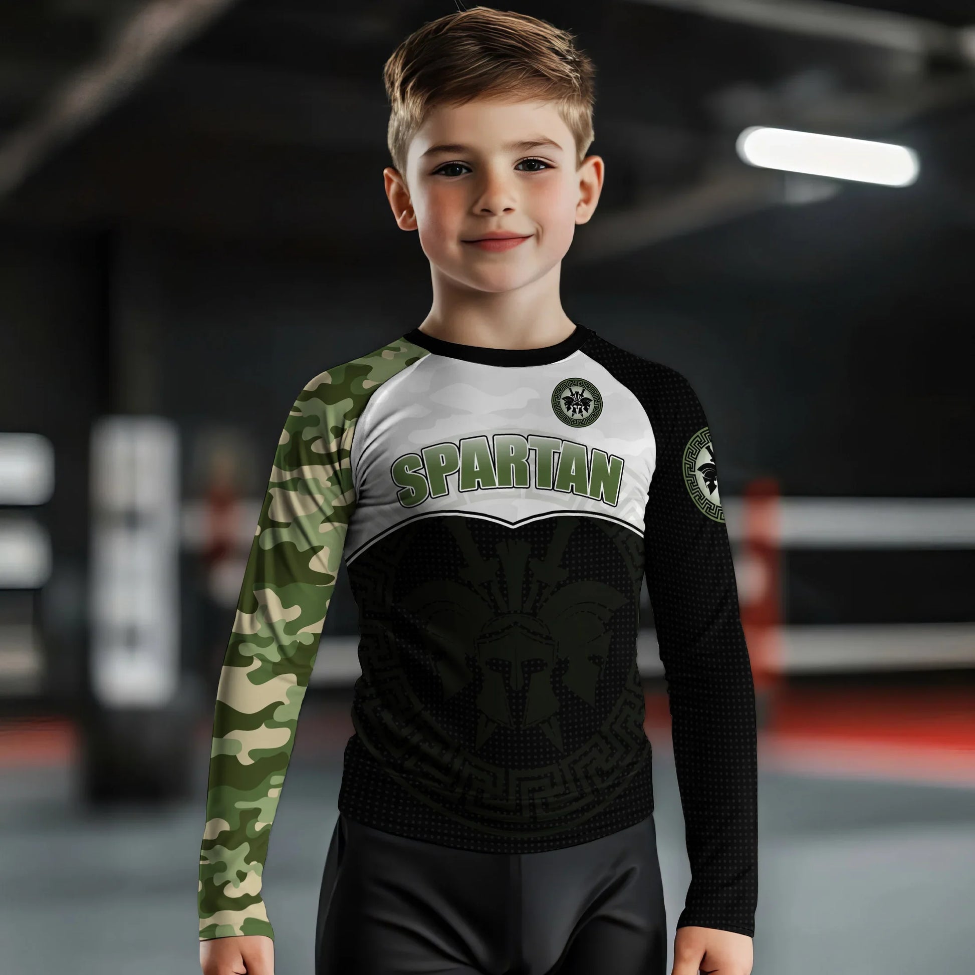 Spartan Camouflage Kids Rash Guard