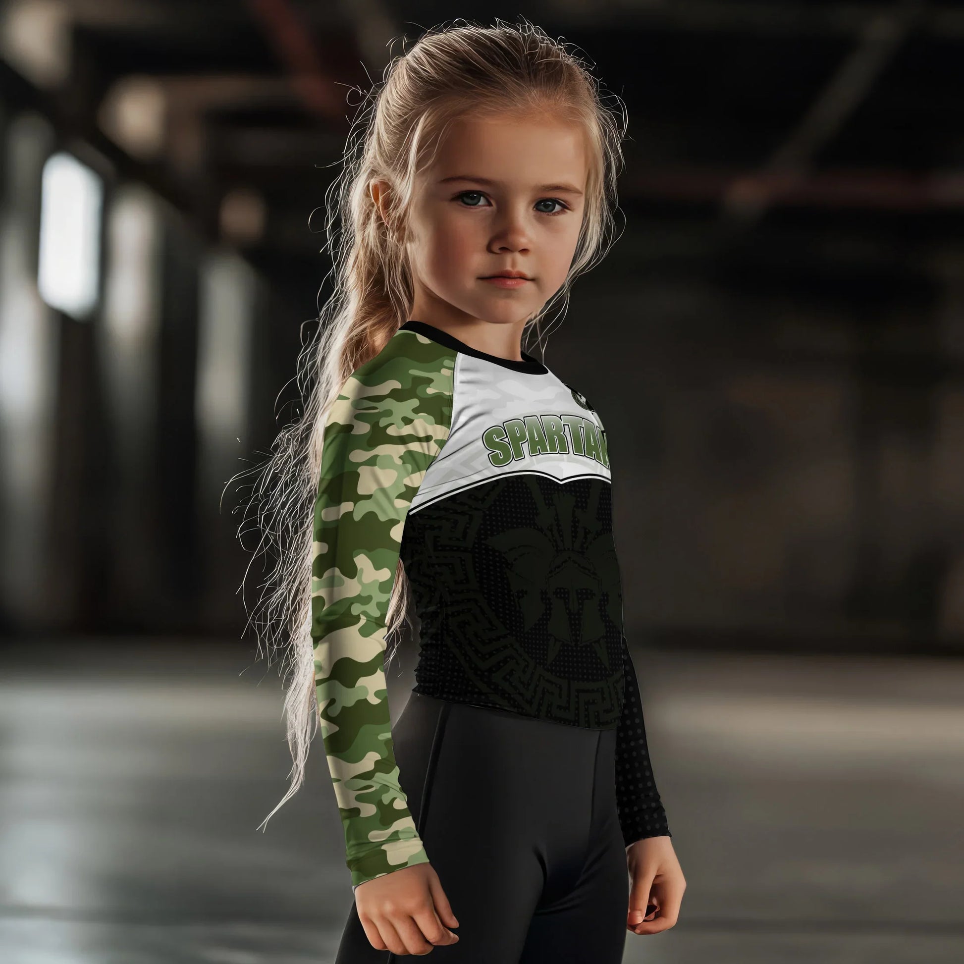Spartan Camouflage Kids Rash Guard