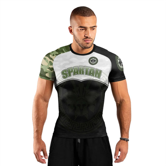 Spartan Camouflage Men's Short Sleeve Rash Guard
