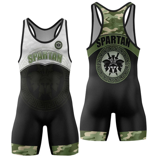 Spartan Camouflage Wrestling Singlets