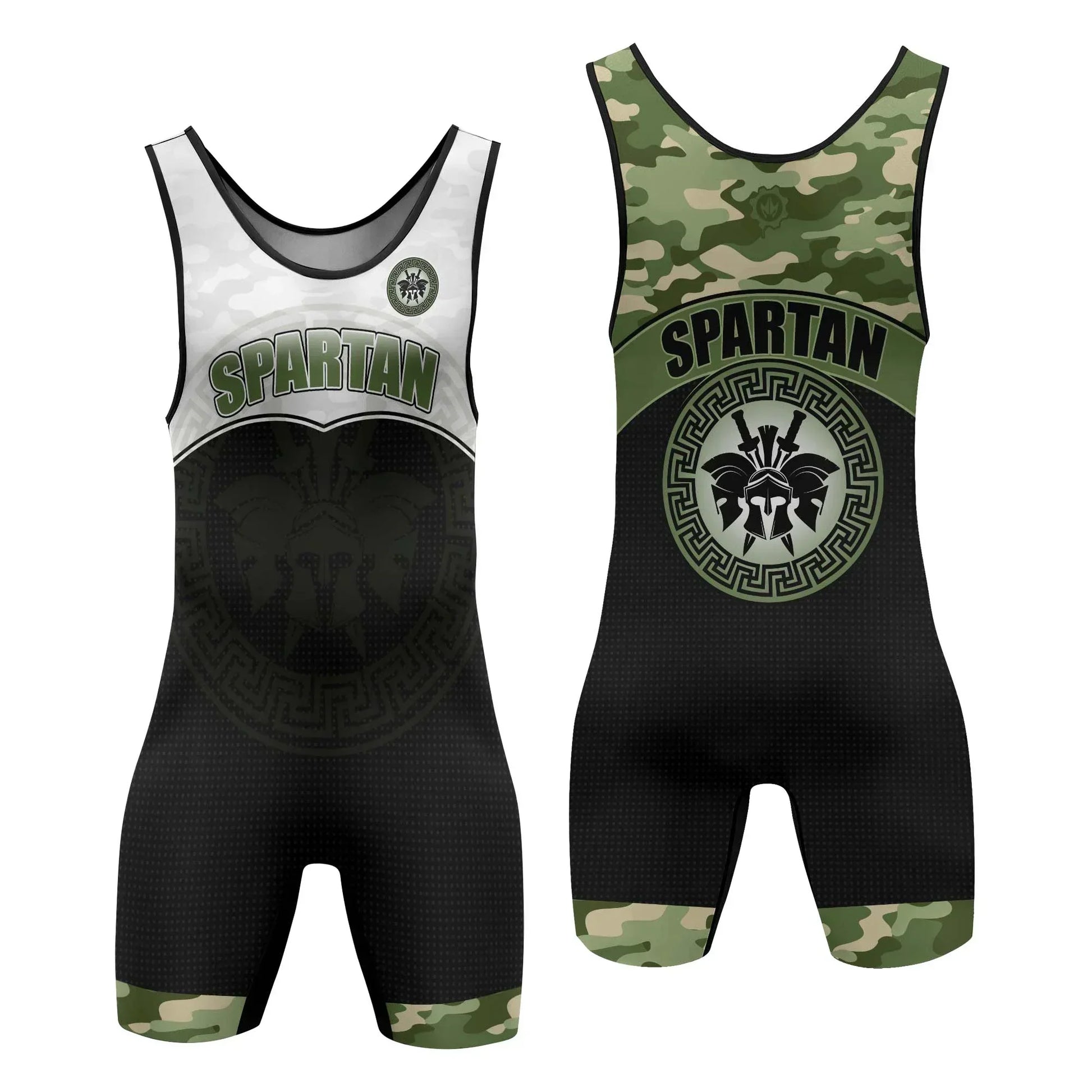 Spartan Camouflage Wrestling Singlets