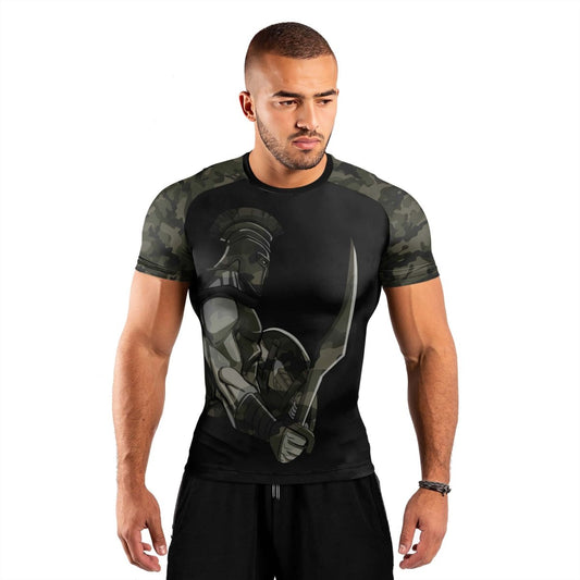 Spartan Guardian Men's Short Sleeve Rash Guard - BattleFitGear