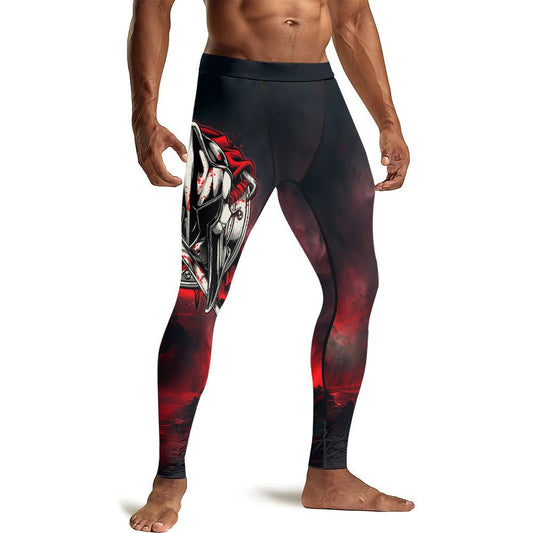 Spartan Mighty Warrior Men's Compression Leggings - BattleFitGear