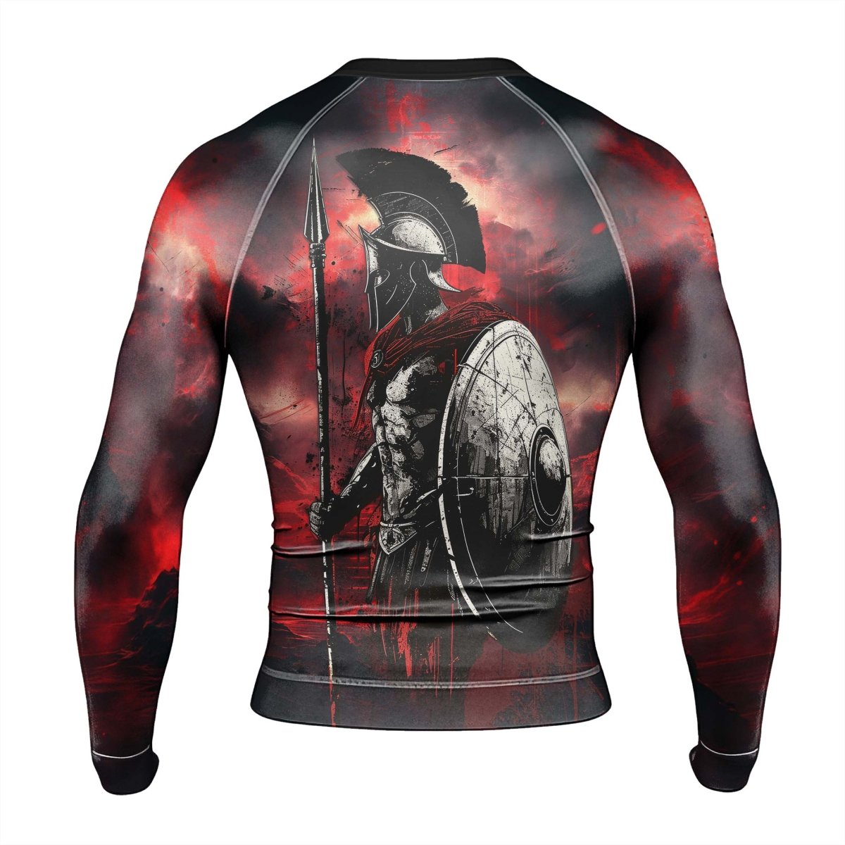 Spartan Mighty Warrior Men's Long Sleeve Rash Guard - BattleFitGear