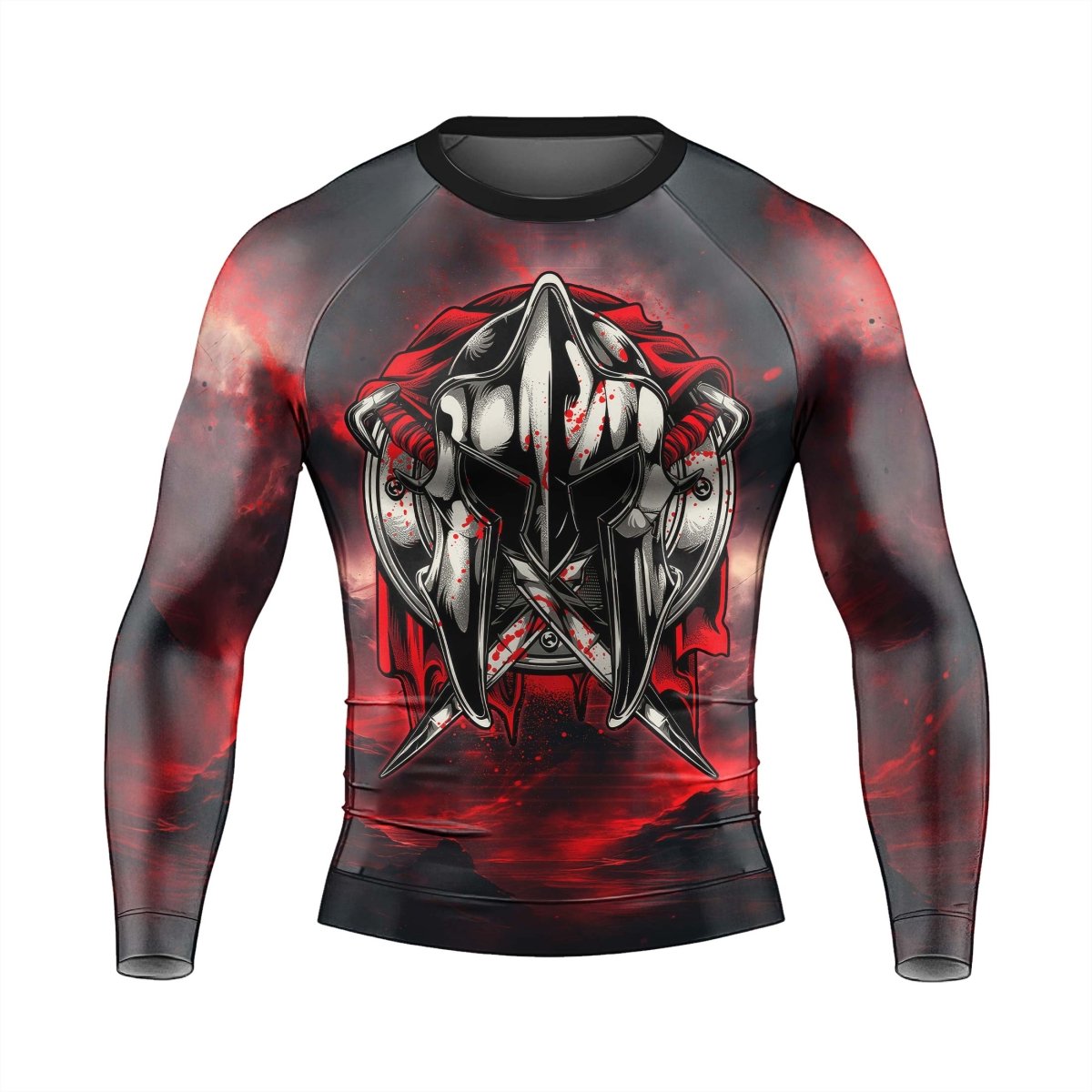 Spartan Mighty Warrior Men's Long Sleeve Rash Guard - BattleFitGear