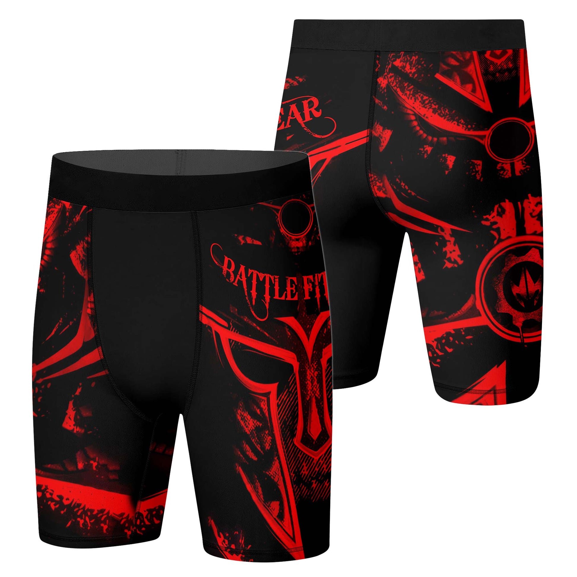 Spartan Red Compression Shorts