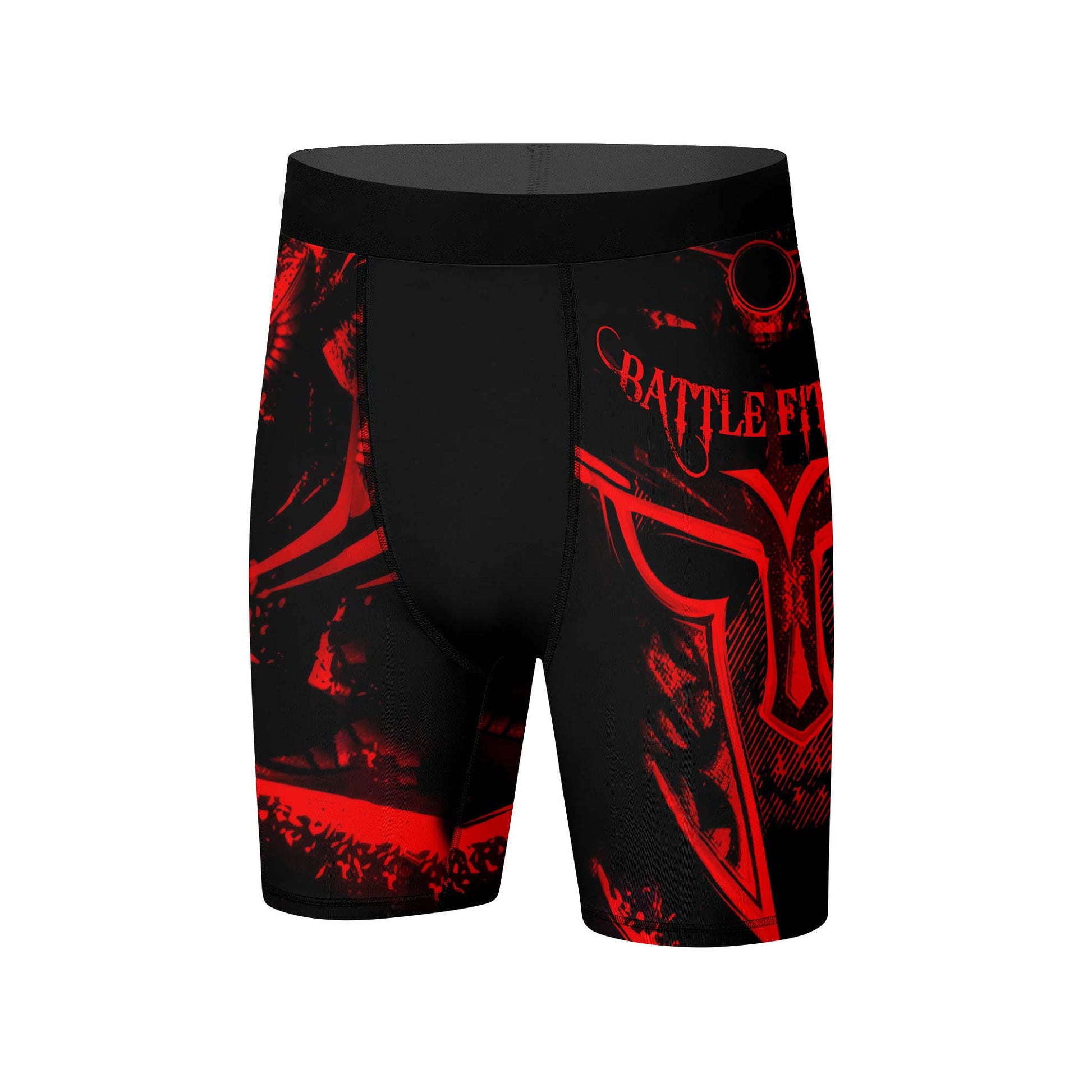 Spartan Red Compression Shorts