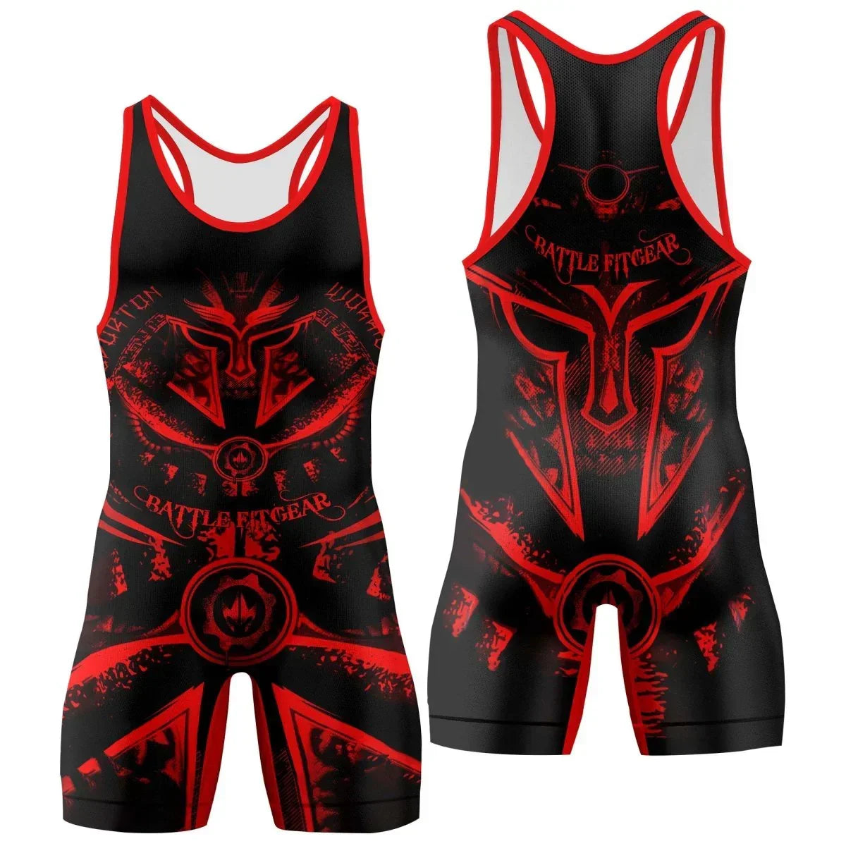 Spartan Red Wrestling Singlets