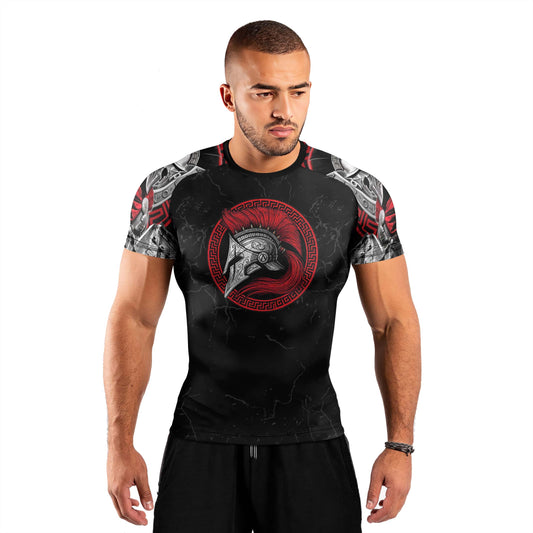 Spartan Warrior Men's Short Sleeve Rash Guard
