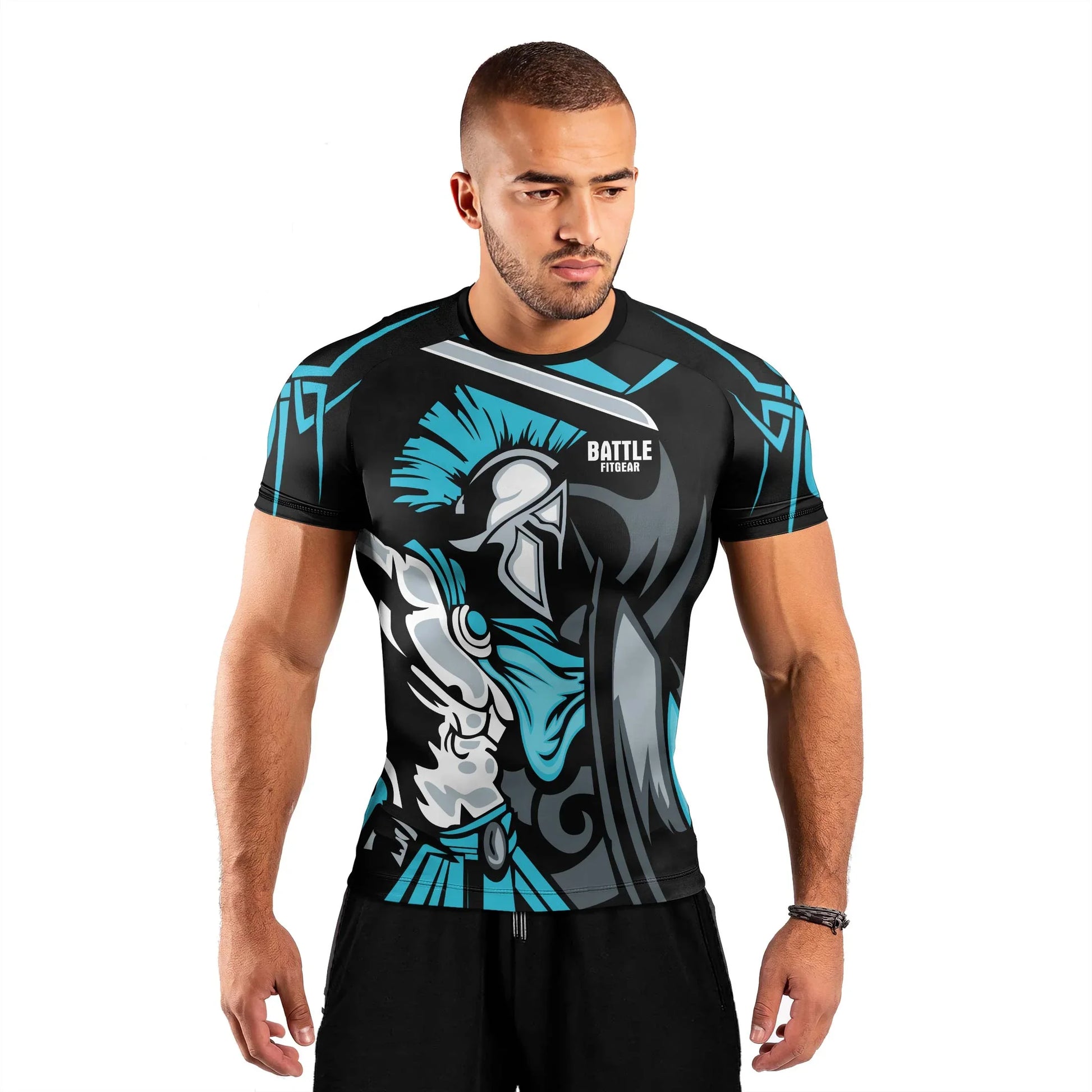 Spartan Warrior Spirit Men's Short Sleeve Rash Guard
