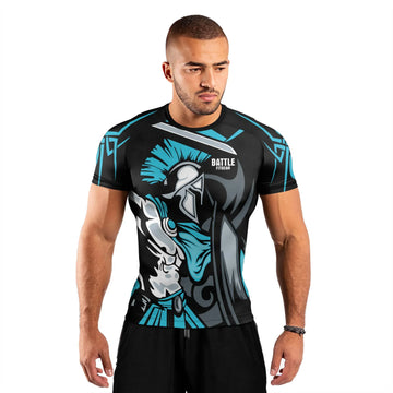Spartan Warrior Spirit Men's Short Sleeve Rash Guard