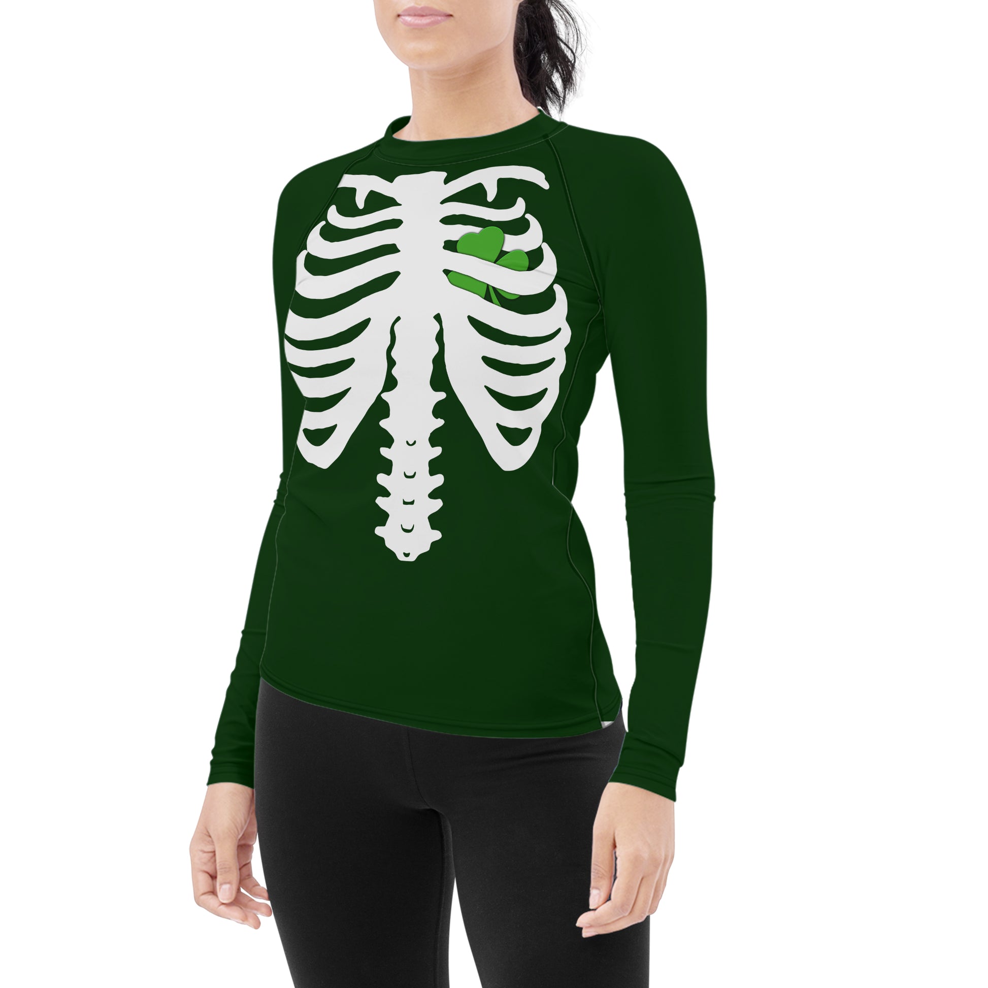 St Patrick's Heart Women's Long Sleeve Rash Guard