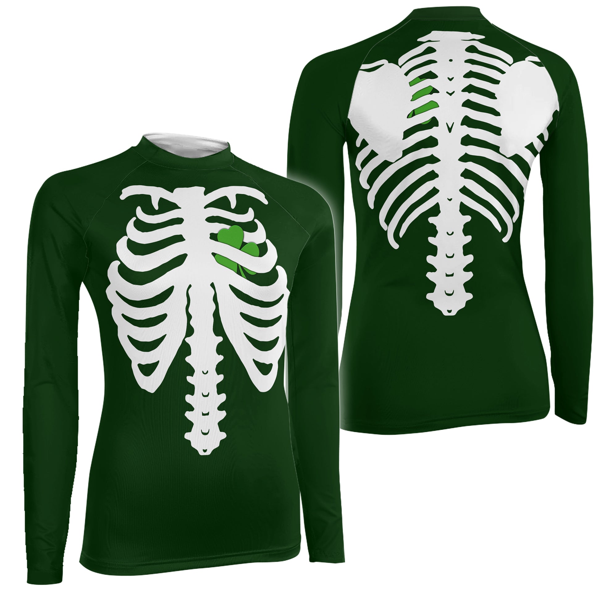 St Patrick's Heart Women's Long Sleeve Rash Guard