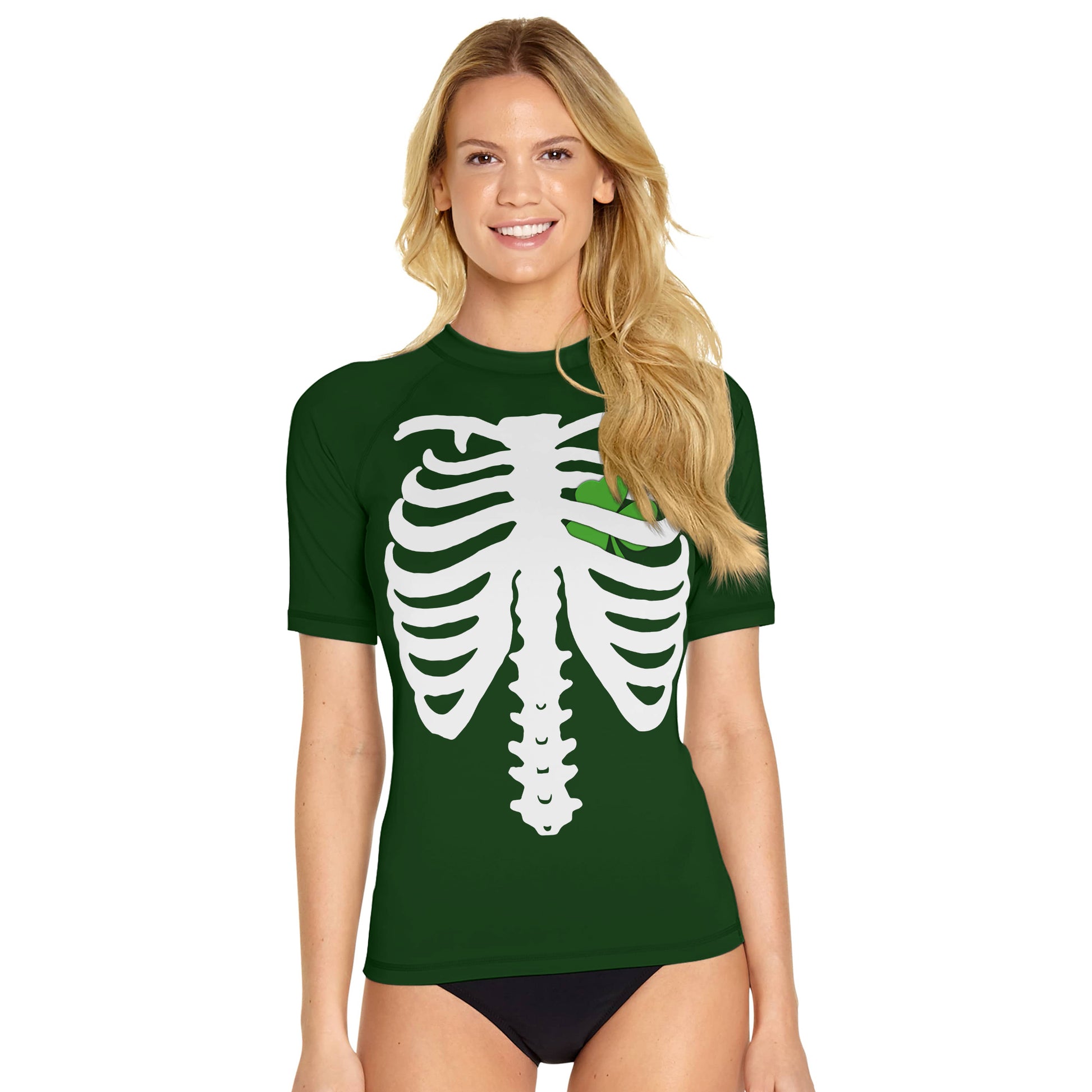 St Patrick's Heart Women's Short Sleeve Rash Guard