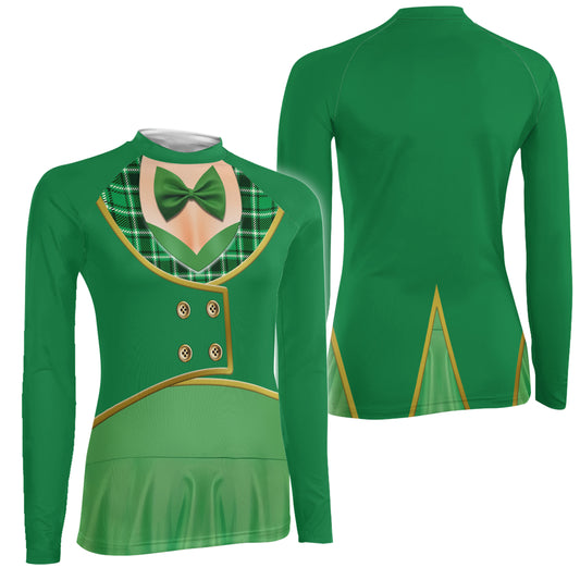 St. Patrick's Day Cosplay Women's Long Sleeve Rash Guard