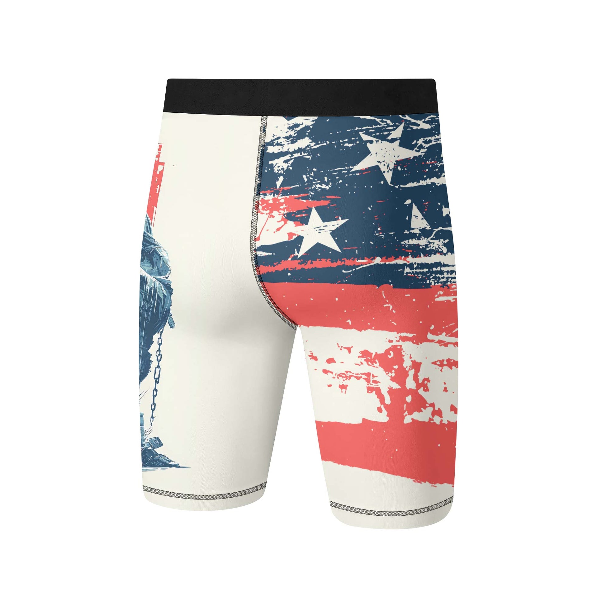 Statue of Liberty in Distress Compression Shorts