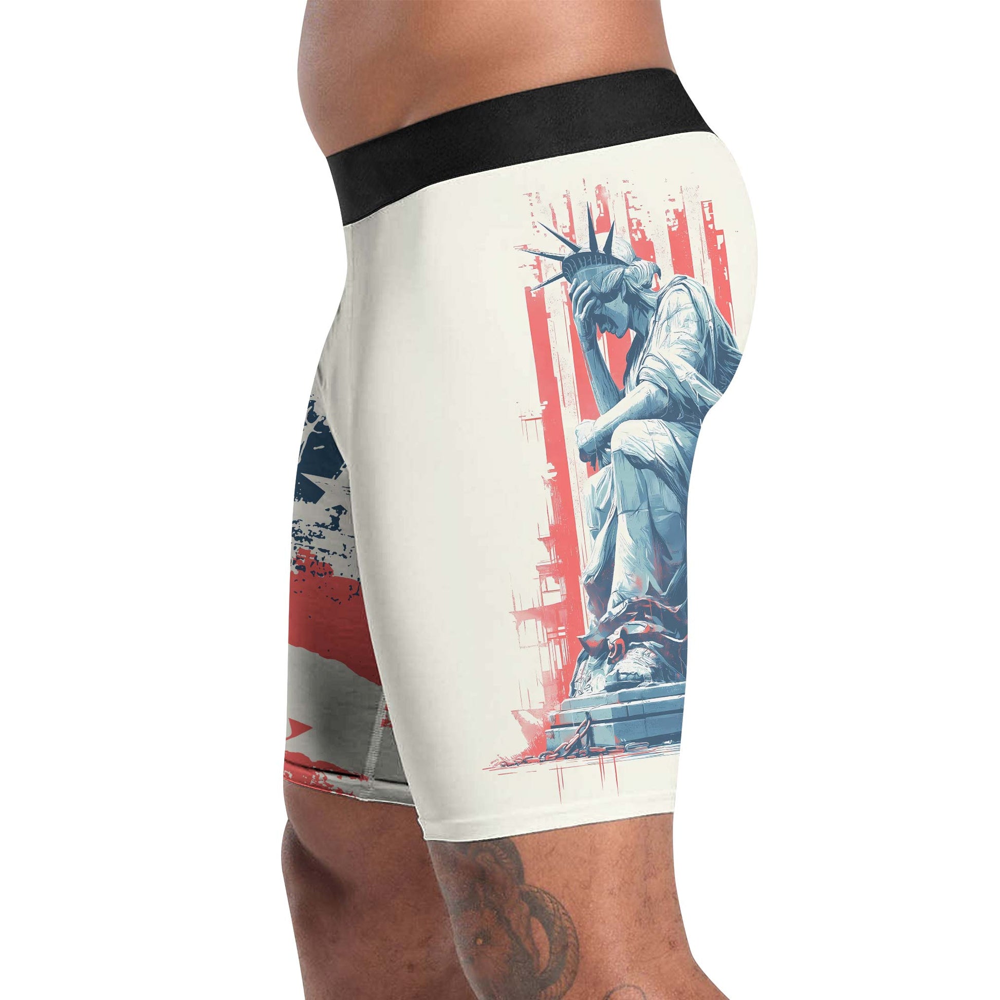 Statue of Liberty in Distress Compression Shorts