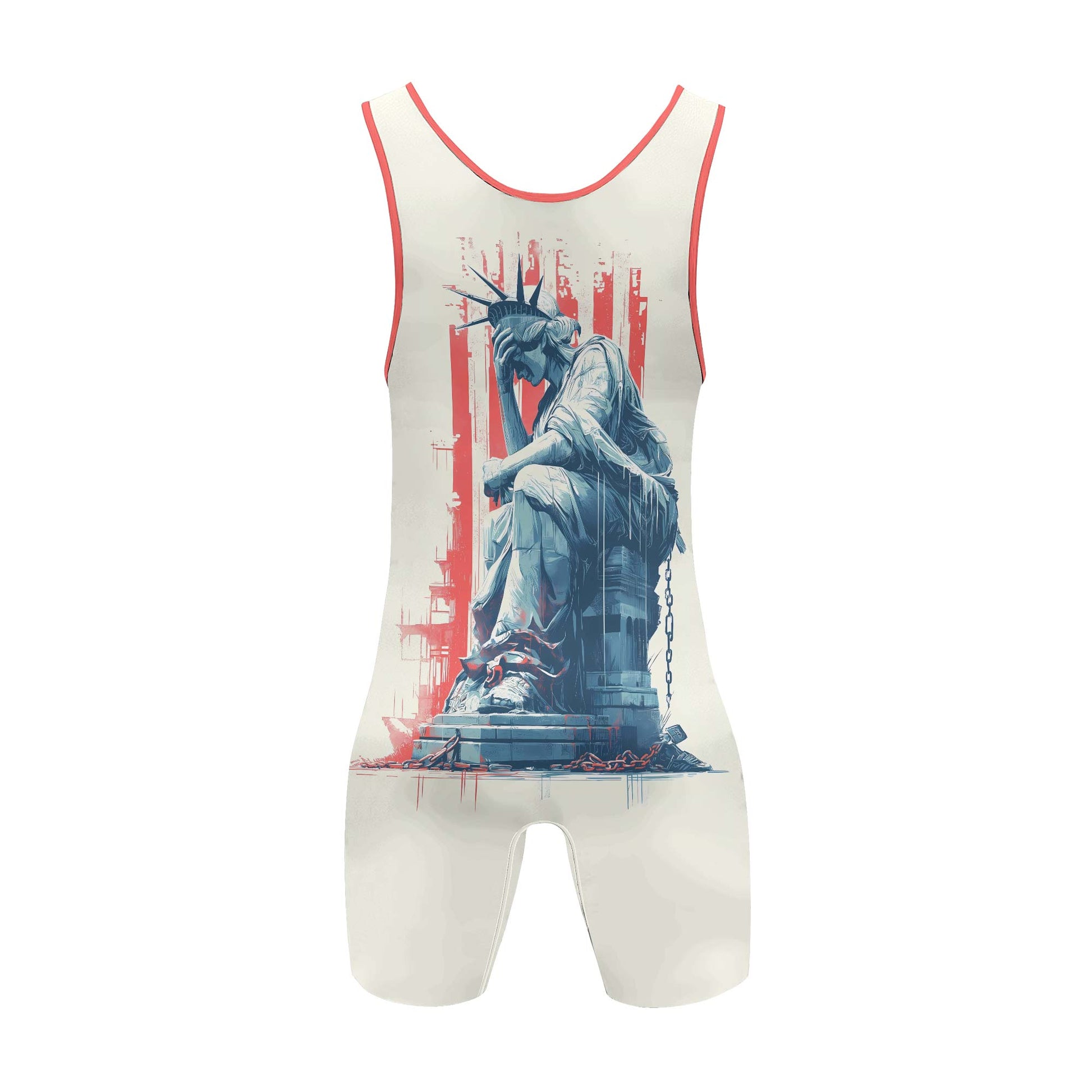 Statue of Liberty in Distress Wrestling Singlets