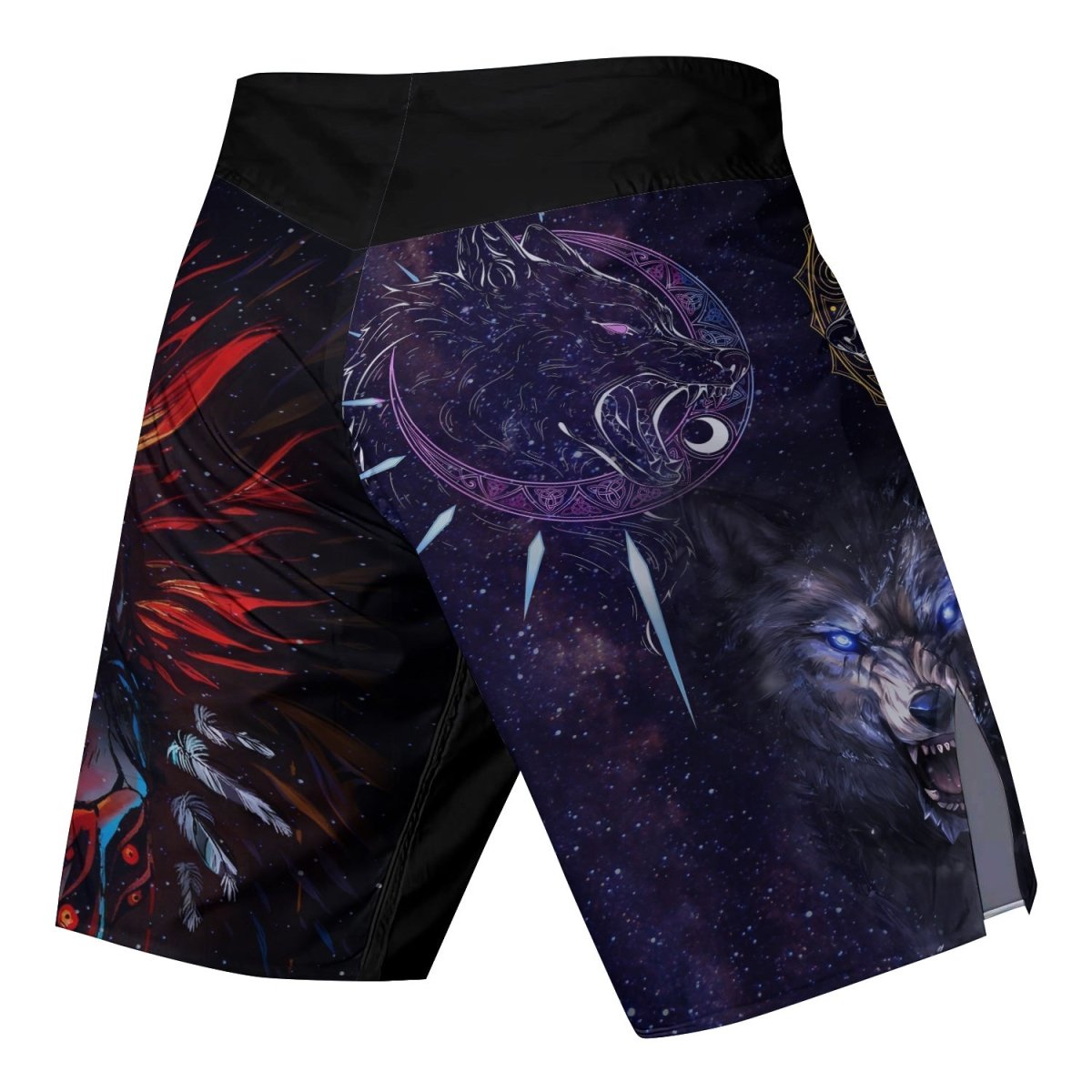 Sun and Moon Wolf Entities Fight Shorts - BattleFitGear