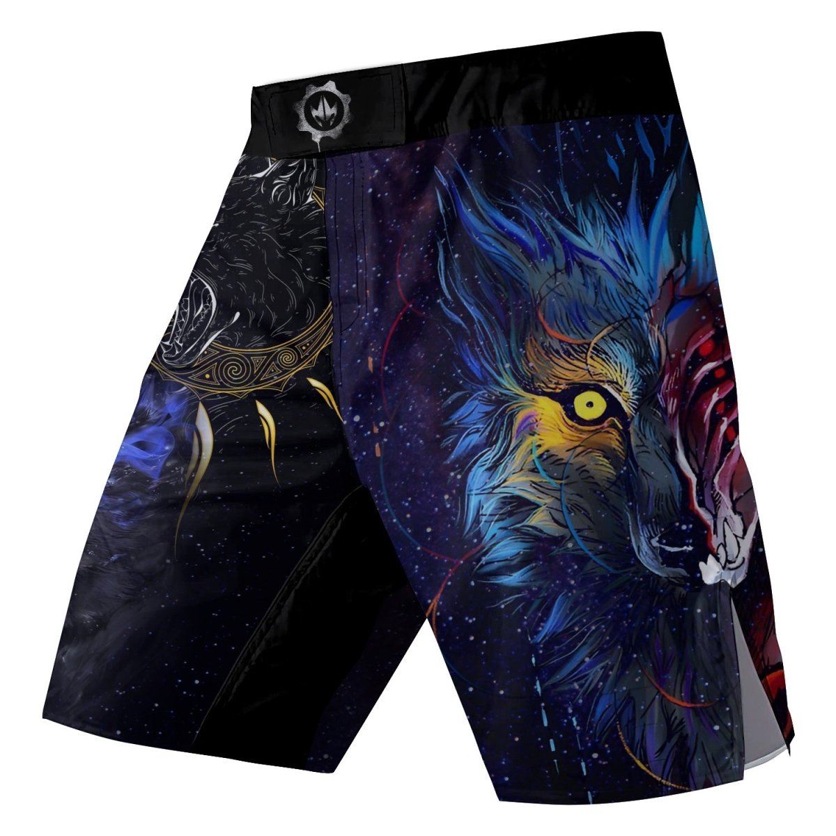 Sun and Moon Wolf Entities Fight Shorts - BattleFitGear