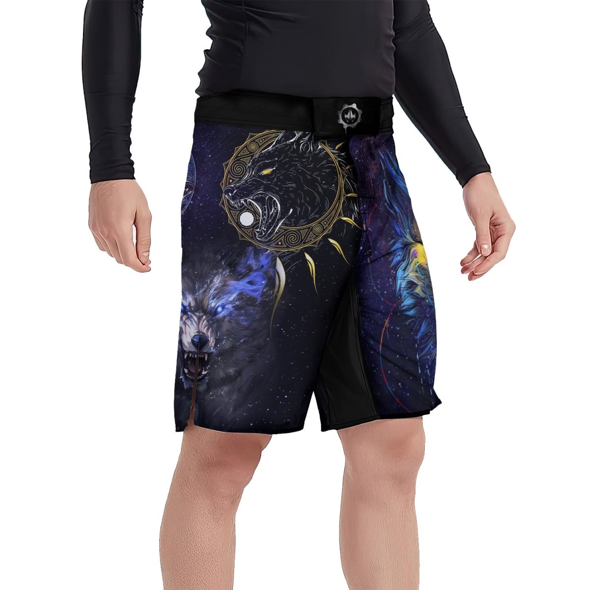 Sun and Moon Wolf Entities Fight Shorts - BattleFitGear