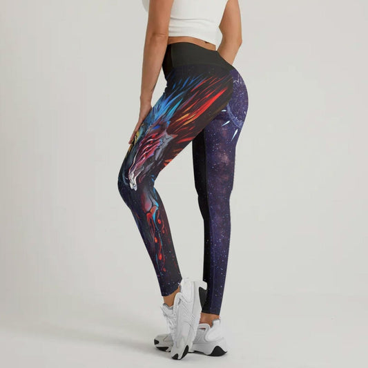 Sun and Moon Wolf Entities Leggings - BattleFitGear