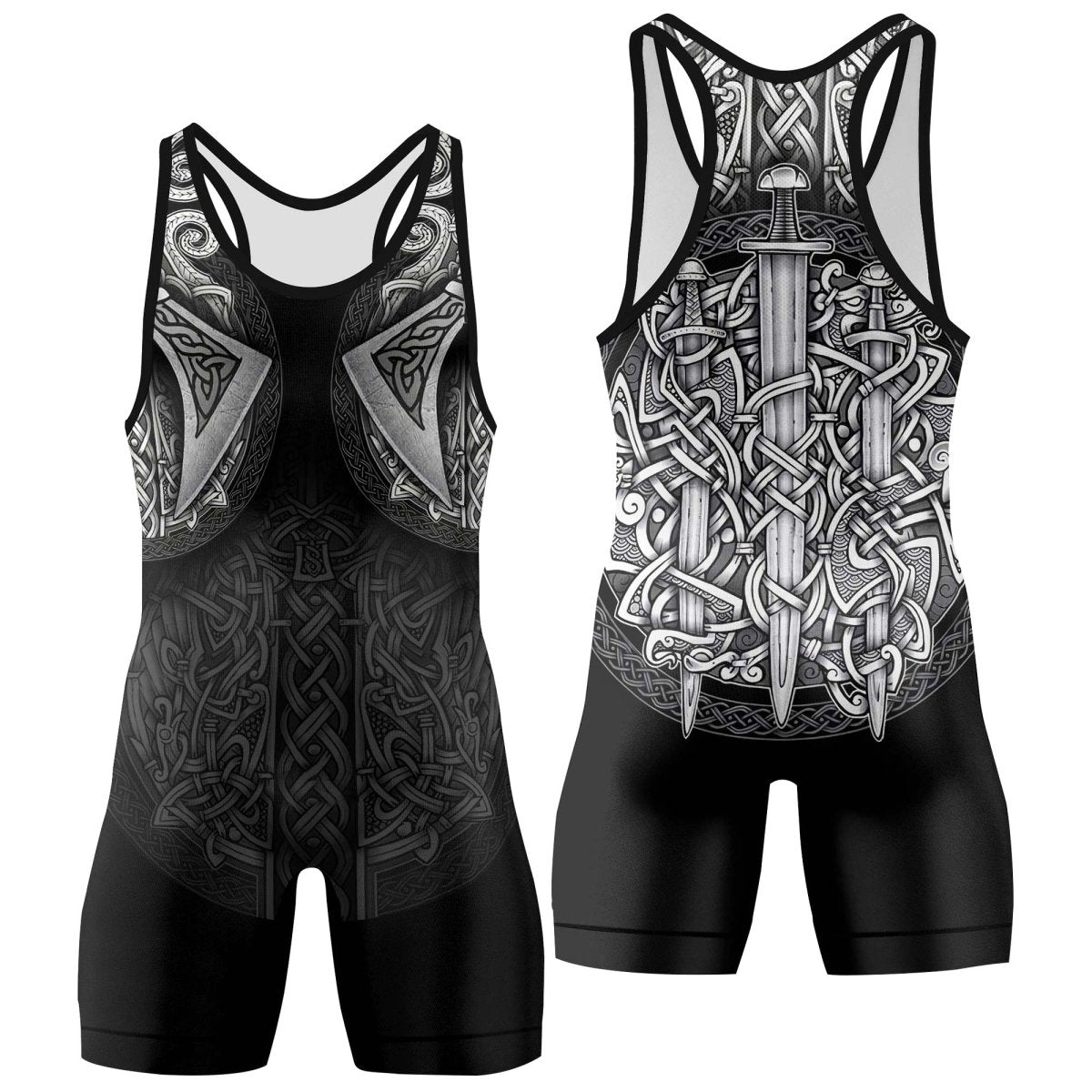 Sword & Shield Viking Wrestling Singlets - BattleFitGear