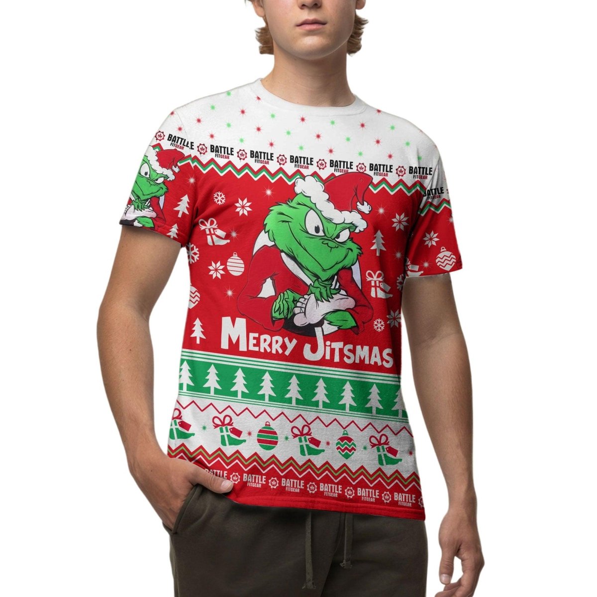 Funny Santa Grinch T - shirt - BattleFitGear