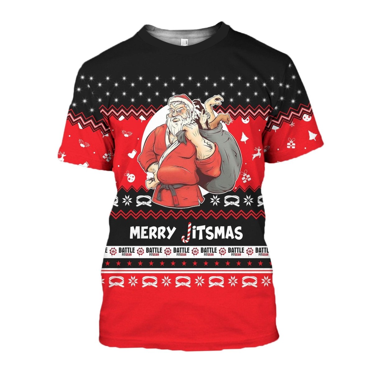 Villain Santa Claus Jitsmas T-shirt - BattleFitGear